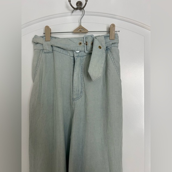 Show Me Your Mumu Lasso Anchor Chambray Wide Leg Pants  size 26 NWT - Picture 6 of 15